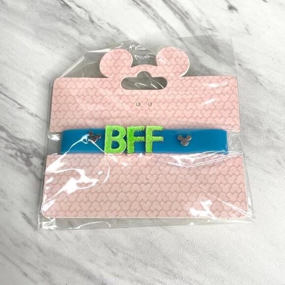 Disney Parks BFF Charm Rubber Bracelet New - Picture 2 of 4